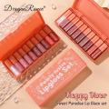 Dragon Ranee 10 Pieces Velvet Matte Pink Lipstick Set Sexy Long Lasting Makeup Waterproof Lip Gloss for Girls DR23. 