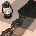 Cutwork Lace - Organza Embroidery -  Black. 