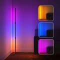 Gradient Floor Standing Corner LED Lamp with color changing effects. 