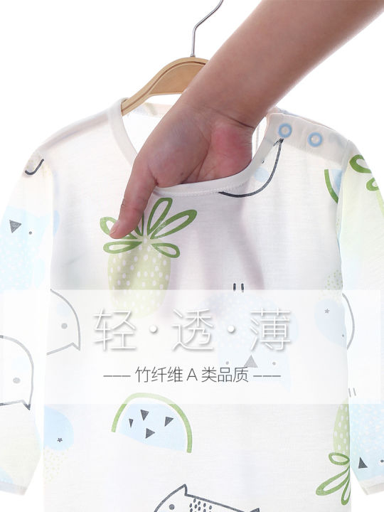 Baby%20pajamas%20baby%20summer%20ultra-thin%20cotton%20long-sleeved%20T-shirt%20top%20children's%20air-conditioning%20clothing%20boys%20and%20girls%20spring%20and%20autumn%20-%20Image%206