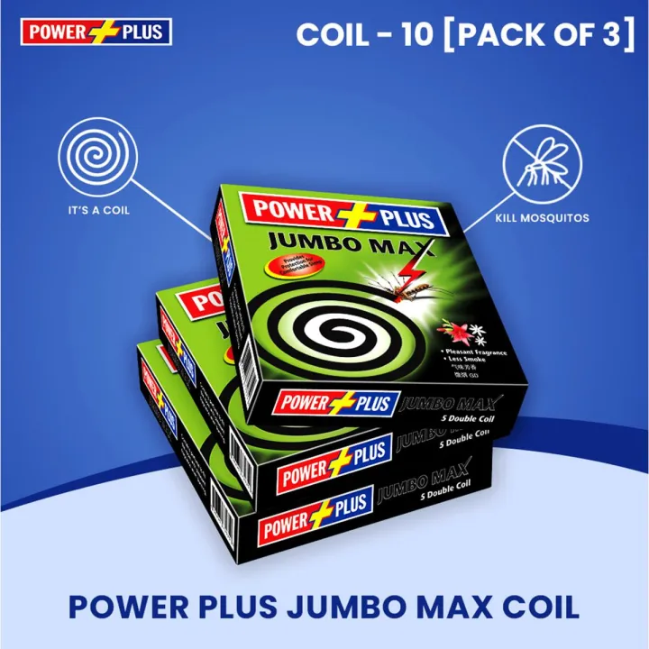 POWER PLUS JUMBO MAX COIL - 10 /BOX  [PACK OF 3]