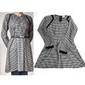 Women's black and grey A-line dress Winter. 