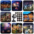 LED Projection Lamp, Effect Lighting Projector, with 16-Piece Switchable Patterns and Remote Control, Indoor and Outdoor Decoration for Party & Birthday.. 