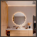 Wall Hanging Round Mirror Led | Dressing Table Mirror | Mirror Illuminated | Makeup Mirror | Minimalist Mirror | Bathroom Mirror | Bedroom Mirror.Circle Led Mirror | Modern Round Led Mirror | Scalloped Vanity Led Mirror | Bedroom Makeup Mirror. L-112. 