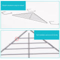 Migeet Cubicle Corner Shelf Space-Saving Office Sundries Storage Rack Floating Organizer Flower Pots Caddy Triangle Steel Wire Grid Rack. 