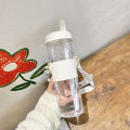 Phenol A Female Outdoor Bottle With Holster Unique, Cute Pearl Boba Milk Tea Plastic Buffalo Milk Juice Coffee Drink Utensils Straw Bottle. 