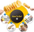 Manual Spiral Potato Slicer Twister Stainless Steel Tornado French Fries Slicer for Fruit, Potatoes, Cucumbers or Carrots. 