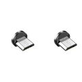 2X Round Magnetic Cable Plug Phone Android Magnet Charger Plug Micro-USB Fast Charging Adapter. 