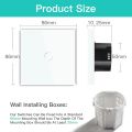 BSEED Touch Light Switch 1 Gang 2 Way, Tempered Glass Panel Light Switches with LED Indicator, White Touch Sensitive Light Switch-No Neutral Wire. 