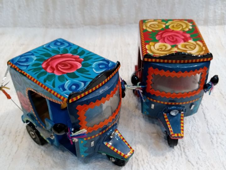 Handcrafted Wooden Pakistani Rickshaw Model..... Specail Introductory price!!!!!!