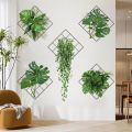 3D Green Wall Sticker Greenery Hanging Basket 3D Wall Stickers Living Room Sofa Background Room Background Wall Decoration Water Proof Affirmation Stickers for Kids. 