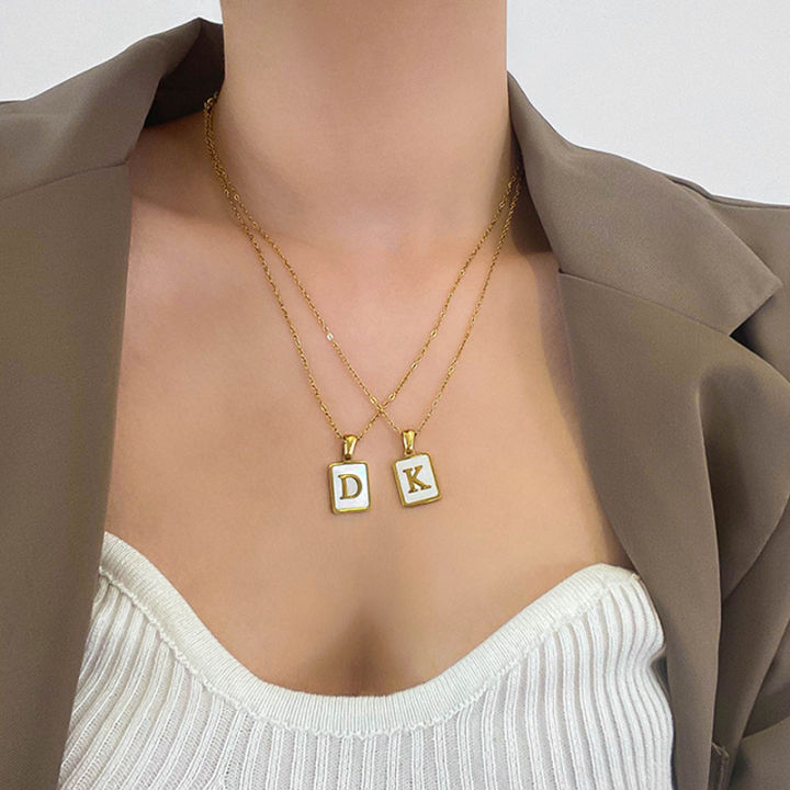 18K%20Gold%20Stainless%20Steel%20Alphabet%20Letters%20A-Z%20Initial%20Necklace%20For%20Women%20White%20Rectangle%20Shell%20Alphabet%20Pendant%20Necklace%20-%20Image%208