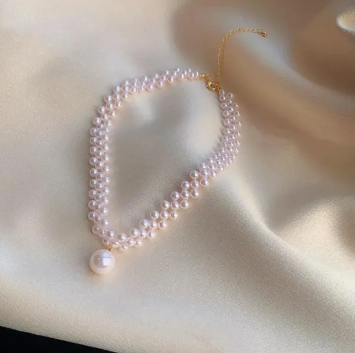 Handmade%20Pearl%20Weaving%20Necklace%20Simulated%20White%20Pendant%20with%20Chain%20Romantic%20Wedding%20Party%20Vintage%20Jewelry%20for%20Women%20and%20Girls%20-%20Image%204