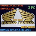 Honda Tanki Sticker Logo 3D Monogram Bike CD-70 & CG-125. 