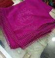 Crinkle Chiffon Dupatta Lightweight Fancy 4 Side Ring Lace Elegant Party Wear for Women & Girls Multiple Colors. 