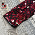 Sindhi Ajrak Traditional Dress Stitched Shirt Frock & Trouser crafted with Embroidery & Sequins for Girls by ZENZ Pakistani Traditional Wear Dress. 