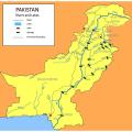 Major Rivers and Lakes of Pakistan Map Panaflex Poster Educational Chart School Office Decoration. 