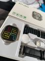 Z77 Ultra Smart Watch Always On Display Ocean + Leather Strap Wireless Charger 49 MM. 