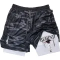 Anime Performance Shorts Toji Printed Men GYM Casual Sports Shorts Workout Running Mesh 2 In 1 Sport Short Pants. 