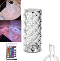 Crystal Diamond Table Lamp || 16Colors Rechargeable Crystal Lamp || Festive Atmosphere Light || Rose Light Diamond Lamp || Rechargeable Table Lamp || Creative Table Light Projector || Touch Control Crystal Lamp |. 