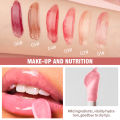 QIBEST New Crystal Lip Gloss Jelly Lip Oil Gloss Plump Makeup Moisturizing Clear Lip Gloss Oil Tinted Lip Plumper Lips Care. 