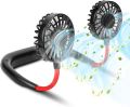 Hanging Neck Fan Hands Free Portable Fan - Rechargeable Mini USB  Fan Personal Fan Hanging  Fan for Kitchen Rechargeable for Girls Working Traveling Office Reading Folding Handheld Fan Wearable Portable Mini Fan 360 Degrees USB Chargeable. 