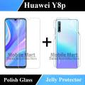 2-in-1 Combo Pack For Huawei Y8p - Tempered Glass Screen Protector, Back Hydrogel Film Protector. 