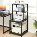Printer Stand with Storage Shelf, 49.2 inch Large Tall 4 Tier Printer Table for Home Office Organization Space Saving Desk Rack for Printer Computer CPU Shredder. 