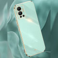Biruiqu for Infinix Hot 12 Back Cover Luxury 6D Plating Frame Shiny Bling Phone Pounch Soft Silicone Square Phone Case. 