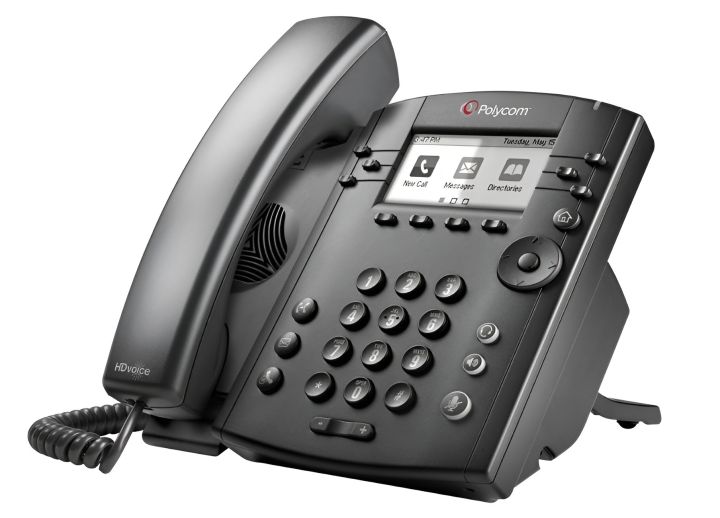 Polycom VVX 311 Corded Business Media Phone System - 6 Line PoE - 2200-48350-025  (Refurbished)