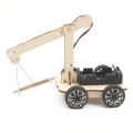 Kids DIY Wooden Electric Electromagnet Crane Science Experiment Model Building Kits Creative Early Learning Education Toys Gift. 