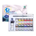 12 Pcs Maries Permanent Fabric Paints Set Dope Dyeing Textile Paints For Clothes Waterproof Burlap. 