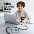【60W】UGREEN USB C to USB C Cable PD 60W Type C Charger Cord Fast Charging for Samsung Galaxy S25 S24 Note 20 Ultra Plus A55 Pixel Pro. 