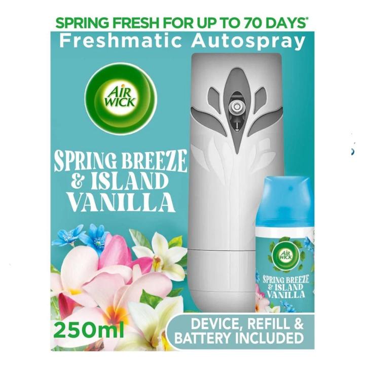 Air Wick Spring Breeze and Island Vanilla Freshmatic Kit 250ml