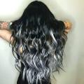 Staking 5 Clip Hair Extension Black And Highlight  Blonde. 