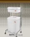 2 Tier Rolling Laundry Basket Shelves Storage Organizer for Clothes Detergent Great for Bathroom Kitchen Laundry Room. 