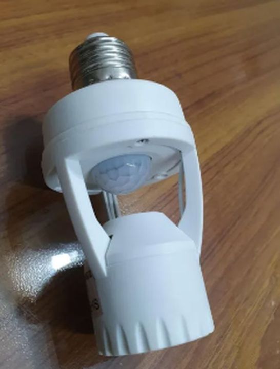 A J MOLL Motion Sensor LED Lamp Bulb Holder E27 AC 220V, Motion Sensor Holder, Sensor Holder, PIR Sensor Holder, Bulb Sensor Holder, PIR Infrared Holder