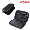 Energy - ENRG External Hard Disk Case Cover Drive Pouch Travel Carrying For HDD 2.5 SATA SSD Solid Memory Card Cable Black. 