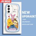 JIUMOO For Samsung S22 Plus S22 Ultra 5G Case Cartoon Cute Animal Macaron Colorful Lovely Cream Wave Border Soft Clear Shockproof Phone Cases Creative Camera Transparent Casing Simple Gentle Protective Cover. 