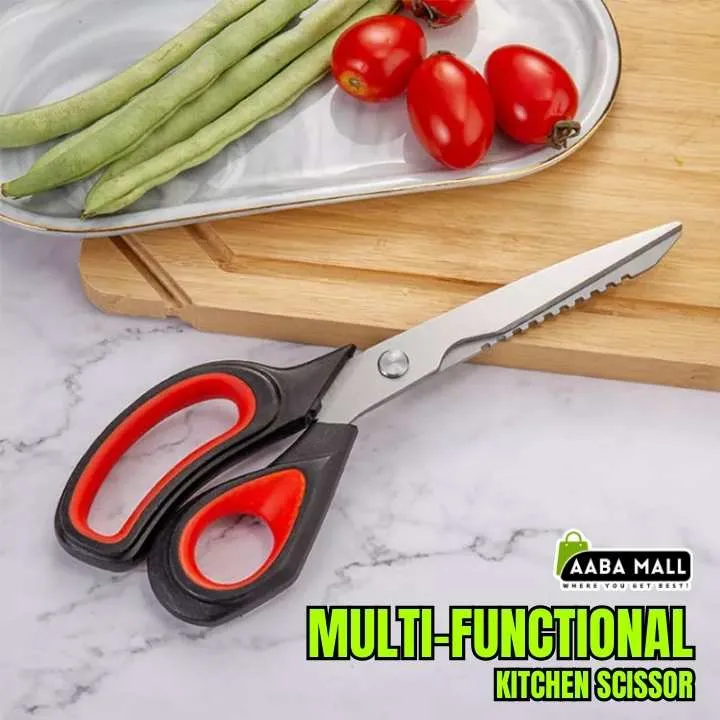 Stainless Steel Kitchen Scissors – Multi-Functional Food Cutter ...
