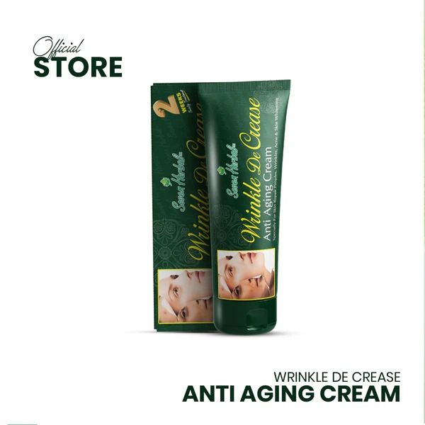 Seven Herbal Wrinkle Cream 55ml,Herbal Anti-Aging Cream,Wrinkle Cream for Youthful Skin,Herbal Skincare for Fine Lines,Natural Wrinkle Cream for Women,Anti-Wrinkle Cream with Natural Ingredients,For All Skin Types,Wrinkle Reducing Herbal Cream