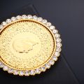 Never Faded Big Size Turkey Coin Pendant & Necklaces with AAA Crystal for Women Gold Color Turkish Coins Jewelry Ethnic Gifts. 