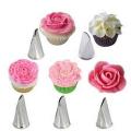 Cakeware 12 Piece Cake Decorating Set Frosting Icing Piping Bag Tips With Steel Nozzles. 