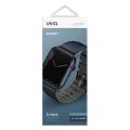 UNIQ Linus Airosoft Silicone Strap for Apple Watch Series 1-8, SE & Watch Ultra 49/45/44/42MM – Racing Blue. 