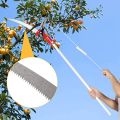 Extendable Manual Pole Saw, Tree Pruner, Fruit Picker Harvester Pole Saw, Long Handle for Shearing, Garden & Tree Branches Cutter. 