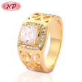 Fine Jewelry Mens Big Diamond 18k Gold Plated Ring Wedding Rings For Men. 