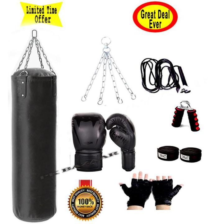 Pack Of 7 3Ft Boxing Bag Punching Bag Boxing Gloves Steel Chain