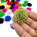 45-PACK MULTICOLOR ORGANZA FLOWERS FOR CRAFTING. 