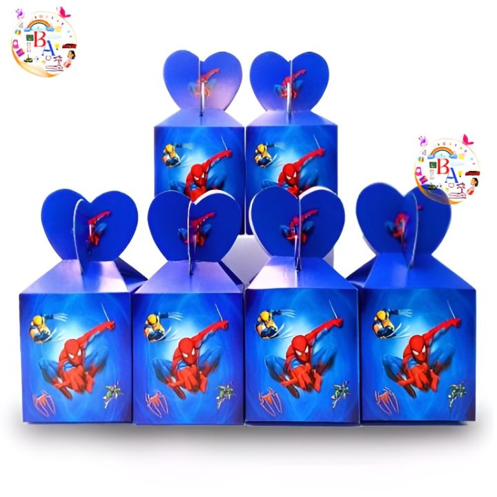 Spiderman Customize Goodies Box, Candy Box, Gift Box (Pack Of 1, 6 Pcs & 10 Pcs)