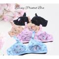 Pack of 4 Printed Jersey Simple Bras for Women & Girls - Non-Padded, Comfort & Support, Multicolor. 